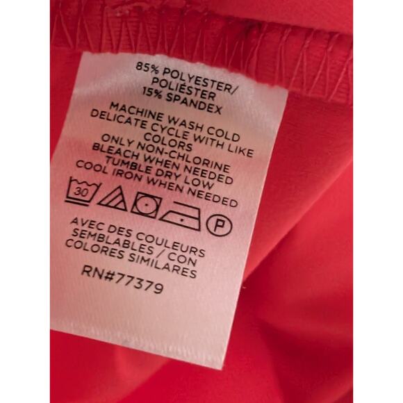 Ann Taylor Tank Top Sleeveless Shirt Faux Wrap Red Shell Blouse Women's Size Med - Picture 5 of 11